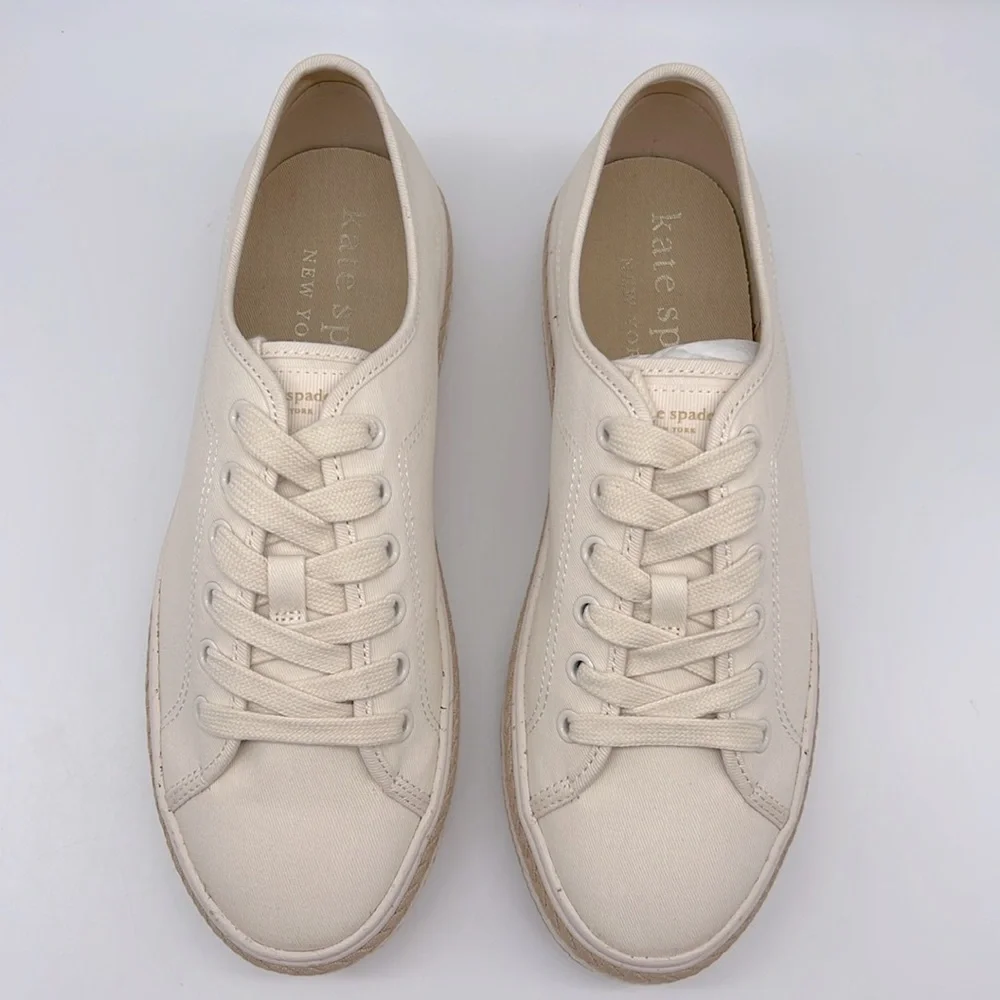 Kate Spade New in Box Taylor Sneakers KG544 Cream
